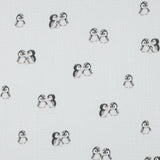 Double gaze GOTS imprimé penguins, prix pour 50cm