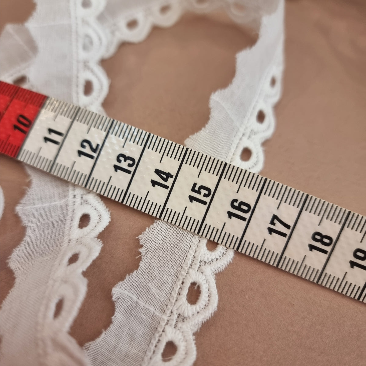 Bordure En Dentelle à œillets En Coton De 13 M De Long - 5 Cm