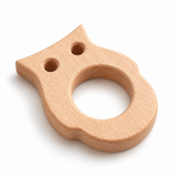 Anneau en bois Hibou – Composant pour hochet et création DIY bébé