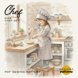 Patron de couture CHEF'S SET enfant (3-8ans), PDF