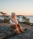 Tissu Matelassé Double Gaze – Croissants – Nude / Toffee