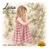 Patron de couture LIVIA, robe fille taille 80-122 (1-7 ans), PDF