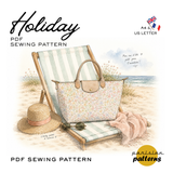 Patron PDF sac de voyage, sac pliable en tissu et simili, fabrication facile, tutoriel illustré couture débutant, projet DIY, sac week-end