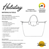 Patron PDF sac de voyage, sac pliable en tissu et simili, fabrication facile, tutoriel illustré couture débutant, projet DIY, sac week-end