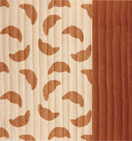 Tissu Matelassé Double Gaze – Croissants – Nude / Toffee