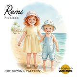 Patron de couture REMI, chapeau bébé/enfant, PDF
