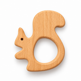 Anneau en bois Écureuil – Composant pour hochet et création DIY bébé