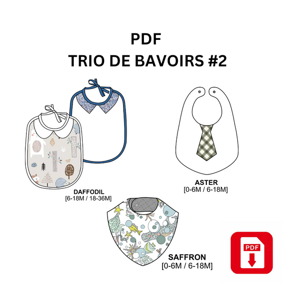 Patron de couture TRIO DE BAVOIRS #2, PDF