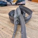 Zip YKK long à grosse maille, tirette retro